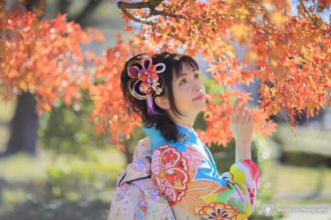 振袖は何度着てもときめきますよね♡成人式の後撮り撮影